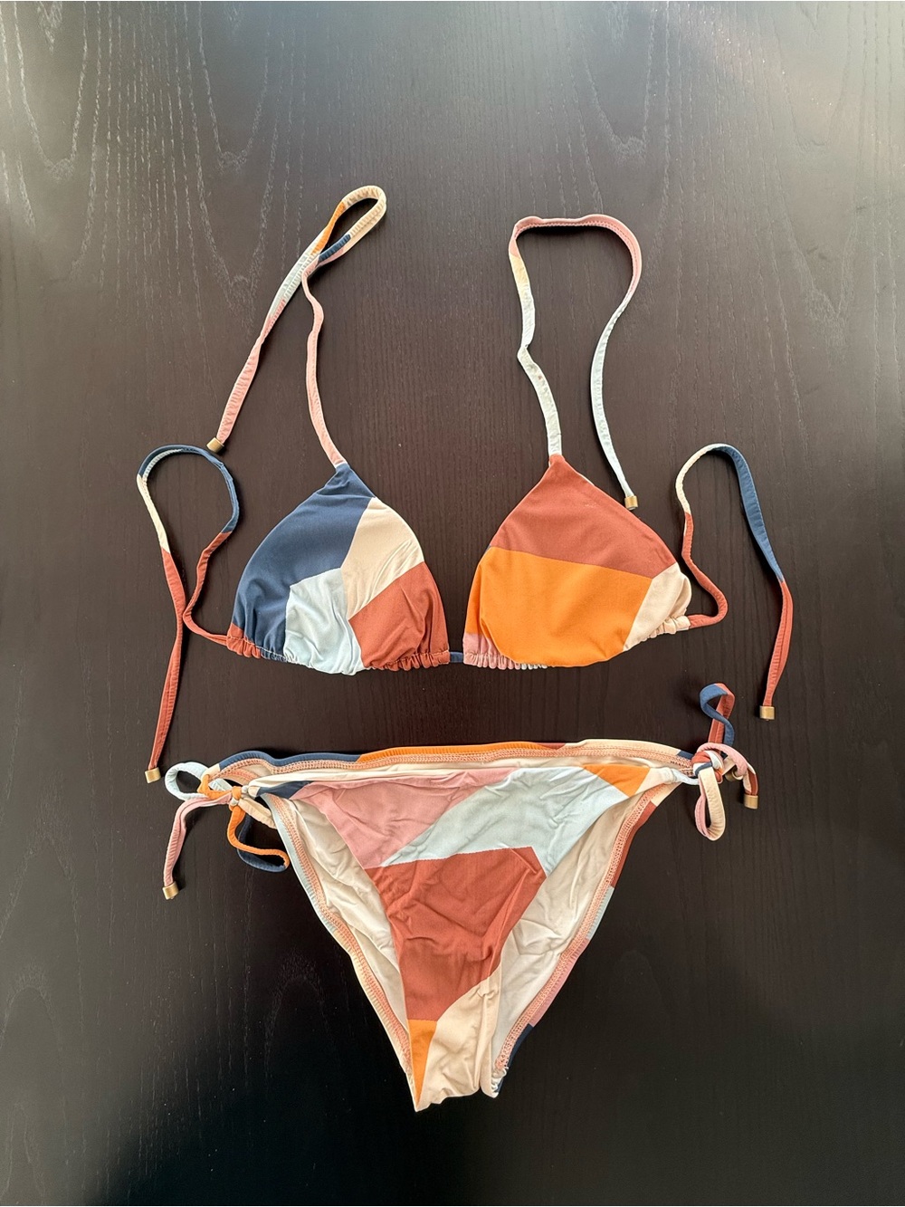 Vitamin A “Mezcal” Abstract Print Bikini Set — Size S
